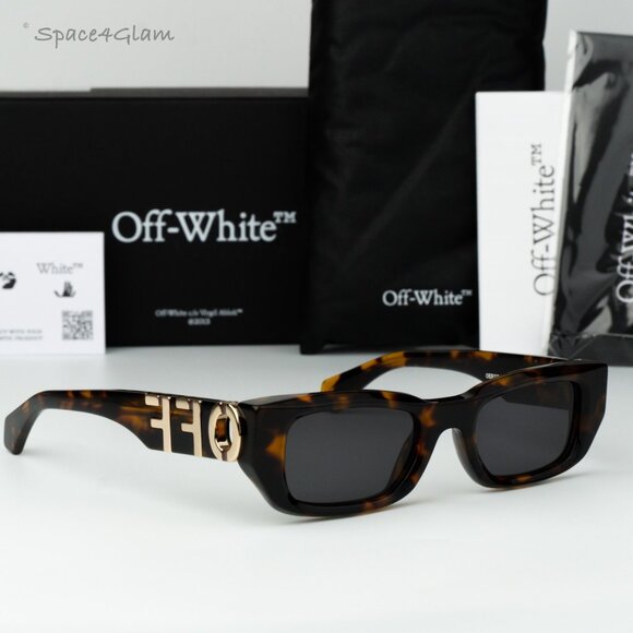 Off-White Women Sunglasses Havana Grey Square OERI124 FILLMORE 6007 BRAND NEW main image 7